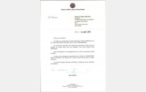 FELICITATIONS DU PRESIDENT CU C. GENERAL DES AM