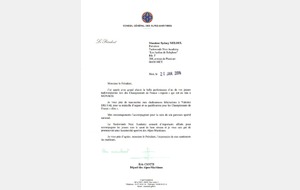 FELICITATIONS DU CONSEIL GENERAL