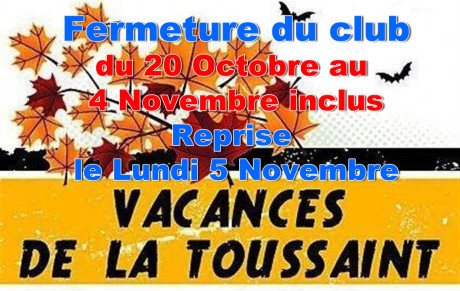 VACANCES DE LA TOUSSAINT