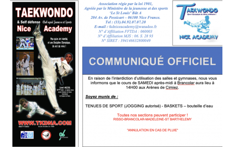 COURS EXTERIEUR DE SAMEDI 30 JANVIER